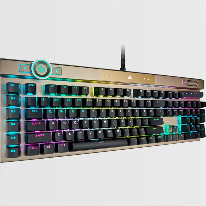 Tastiera Gaming K100 RGB - Midnight Gold Alluminio Meccanica