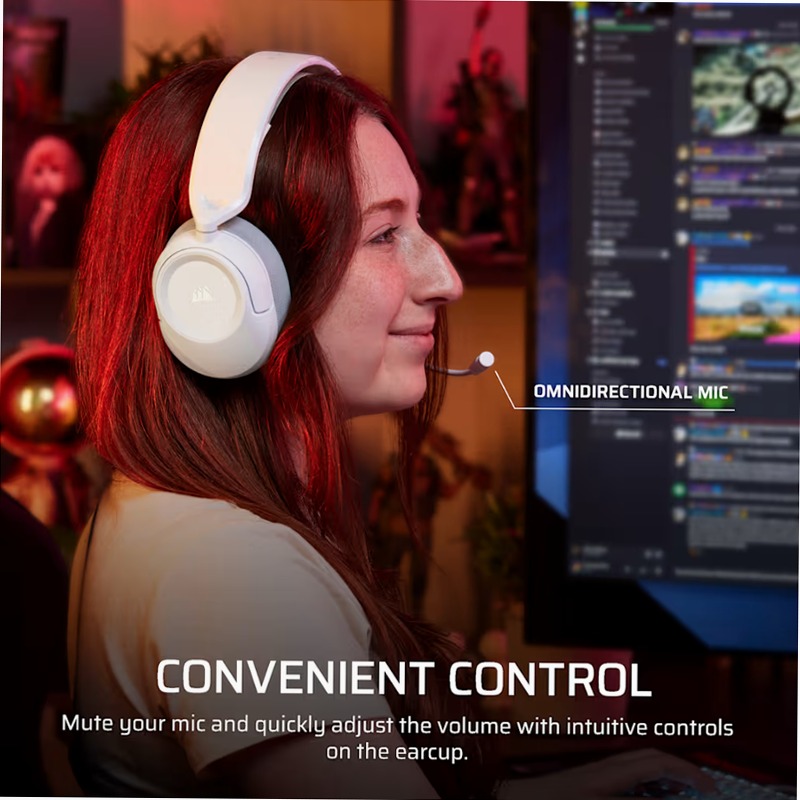 Cuffie Gaming HS35 v3 - Bianco Nero