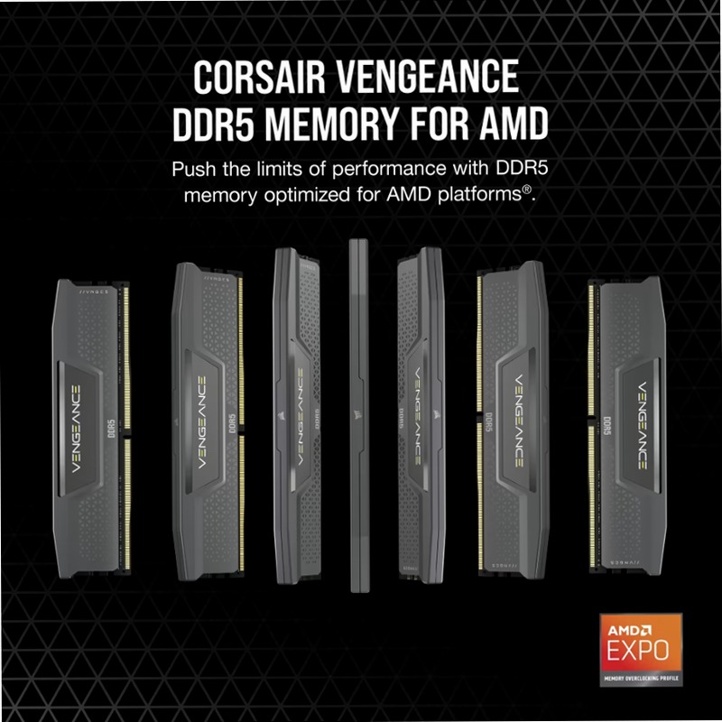 Vengeance® 32GB (2x16GB) DDR5 DRAM Up To 6000MT/s CL30