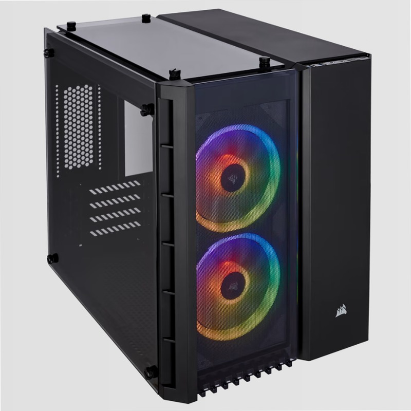 Case Micro ATX Crystal Series 280X RGB in vetro temprato - Nero