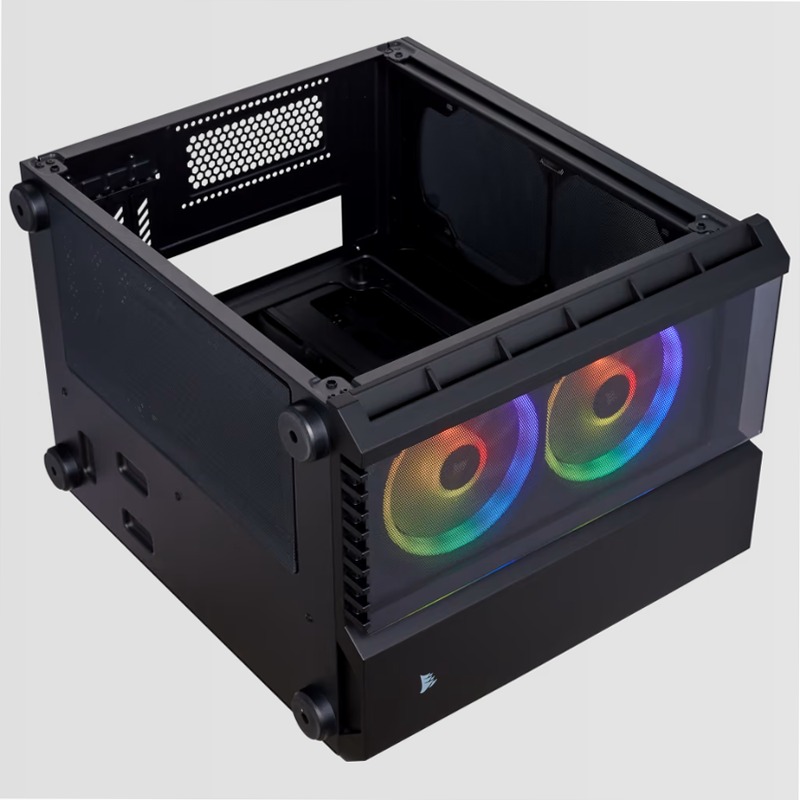 Case Micro ATX Crystal Series 280X RGB in vetro temprato - Nero