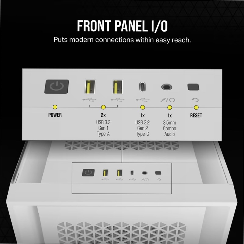 Case PC ATX mid-tower 5000D CORE AIRFLOW - Bianco