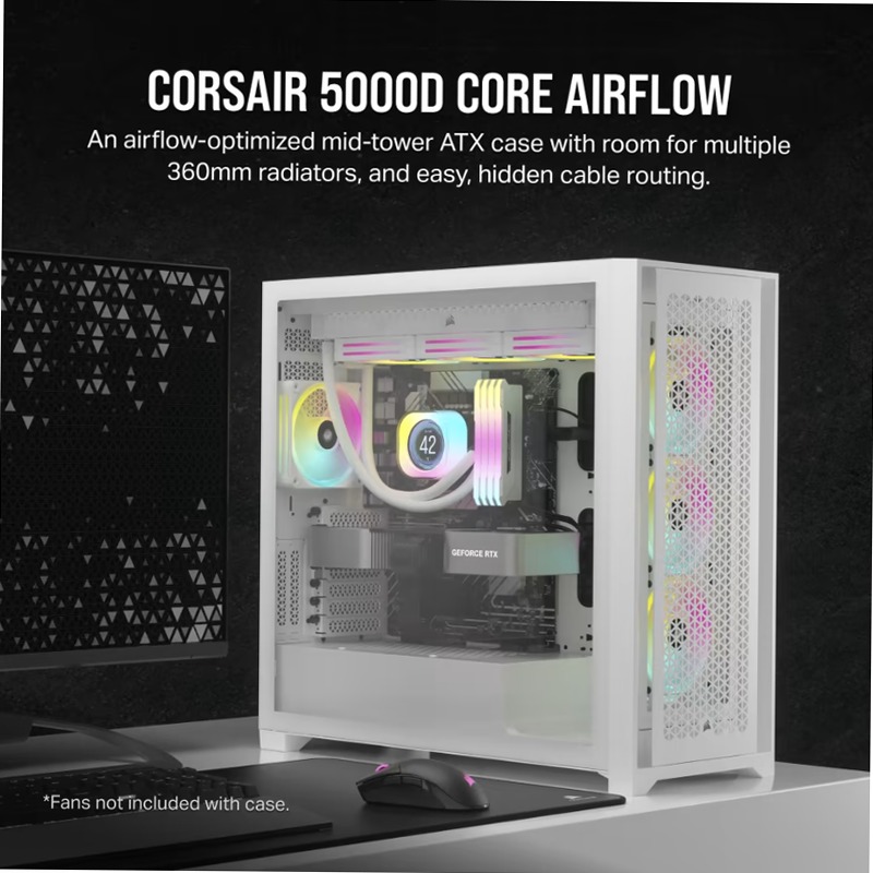 Case PC ATX mid-tower 5000D CORE AIRFLOW - Bianco