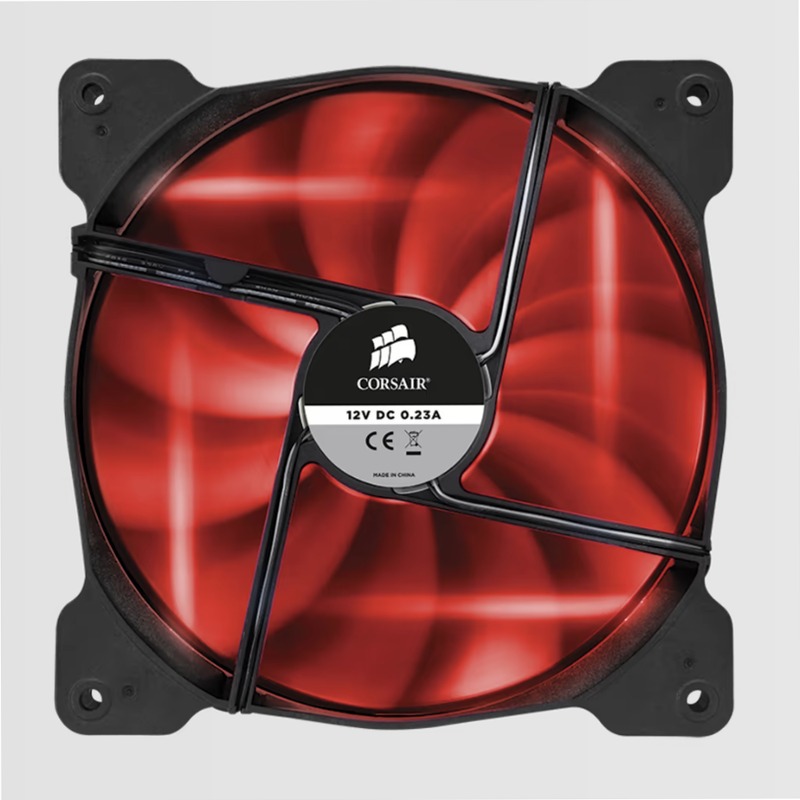 Air Series™ SP140 LED Red High Static Pressure 140mm Fan Twin Pack