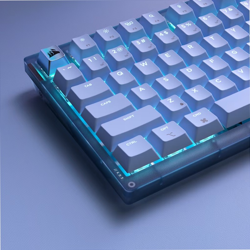 Tastiera Gaming K65 PLUS 75% RGB - Blu Ghiaccio Wireless 2.4 GHz Meccanica