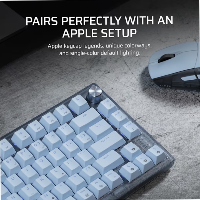 Tastiera Gaming K65 PLUS 75% RGB - Blu Ghiaccio Wireless 2.4 GHz Meccanica