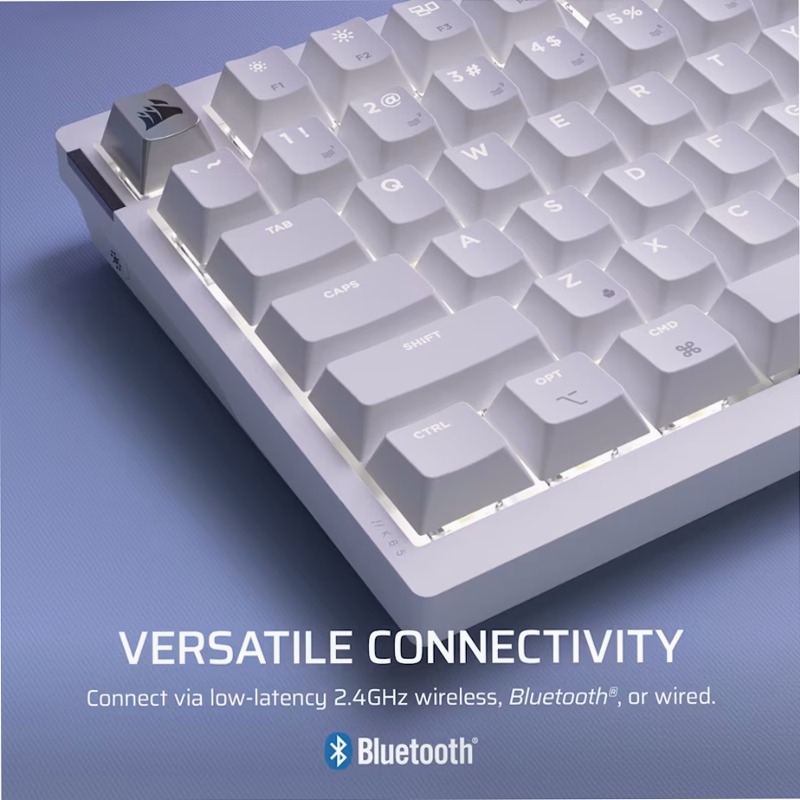 Tastiera Gaming K65 PLUS 75% RGB - Blu Ghiaccio Wireless 2.4 GHz Meccanica