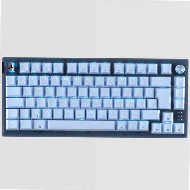 Tastiera Gaming K65 PLUS 75% RGB - Blu Ghiaccio Wireless 2.4 GHz Meccanica