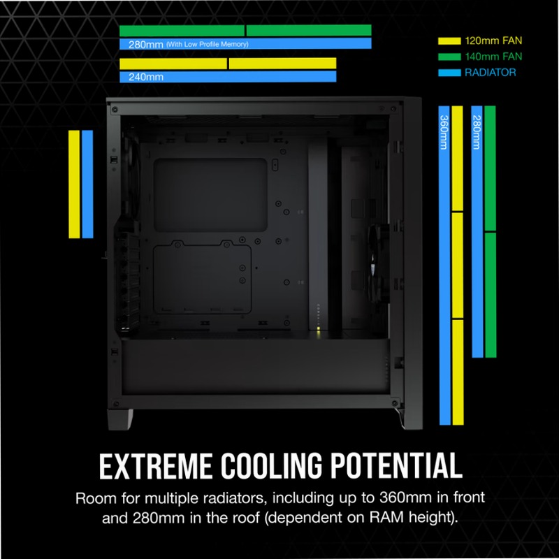 Case ATX Mid-Tower 4000D AIRFLOW - Nero