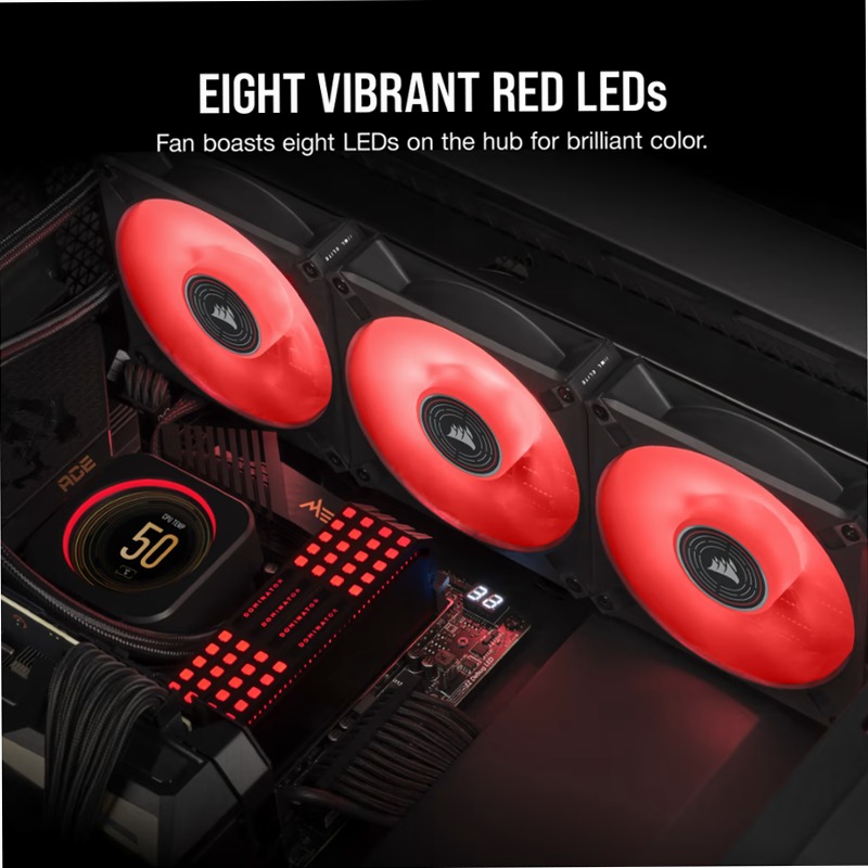 Ventola PWM a Levitazione Magnetica ML120 LED ELITE Red Premium 120mm