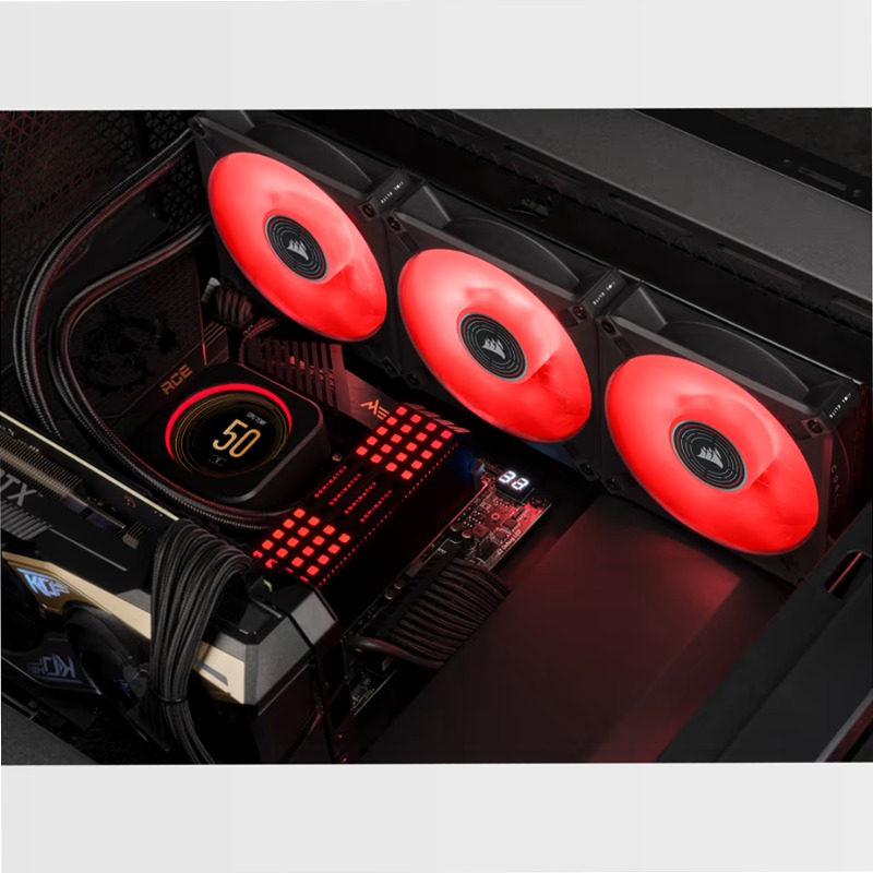 Ventola PWM a Levitazione Magnetica ML120 LED ELITE Red Premium 120mm