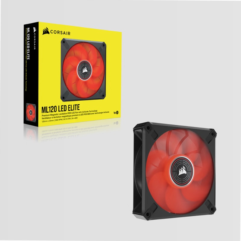 Ventola PWM a Levitazione Magnetica ML120 LED ELITE Red Premium 120mm