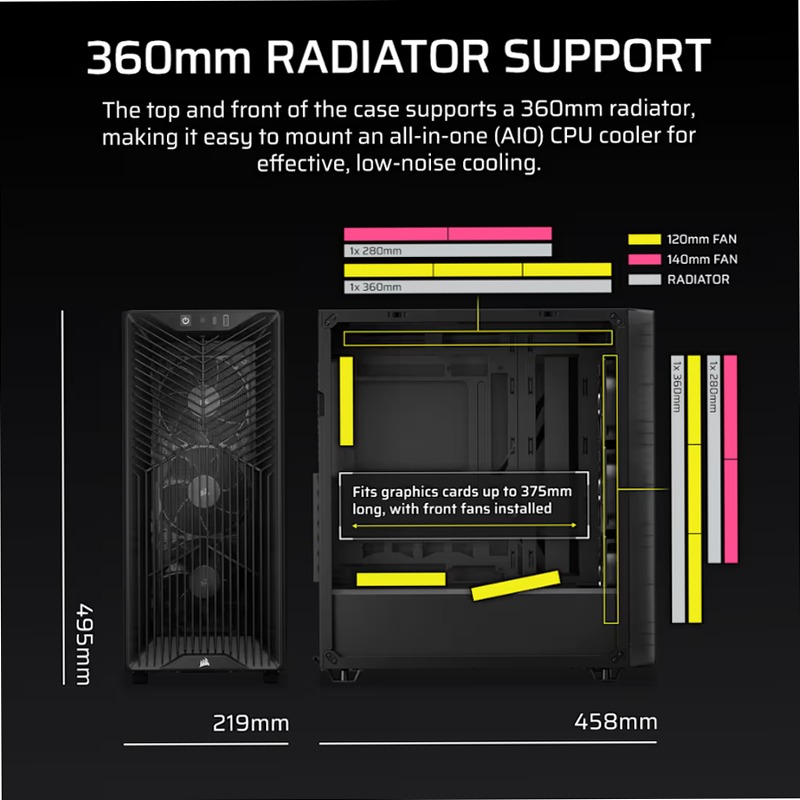 Case PC Mid-Tower 3200D RS - Smoke 8 3