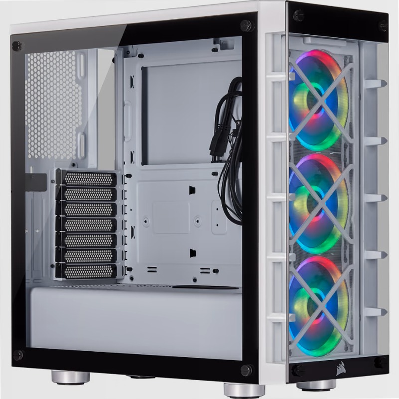 Smart Case iCUE 465X RGB — Bianco