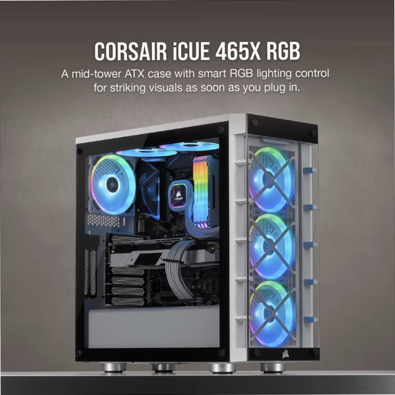 Smart Case iCUE 465X RGB — Bianco