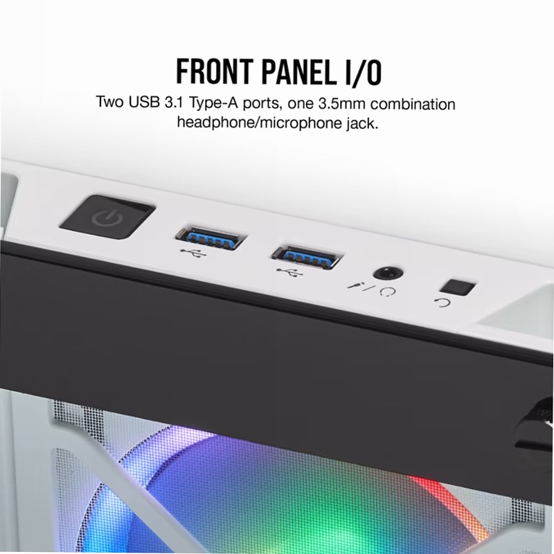 Smart Case iCUE 465X RGB — Bianco
