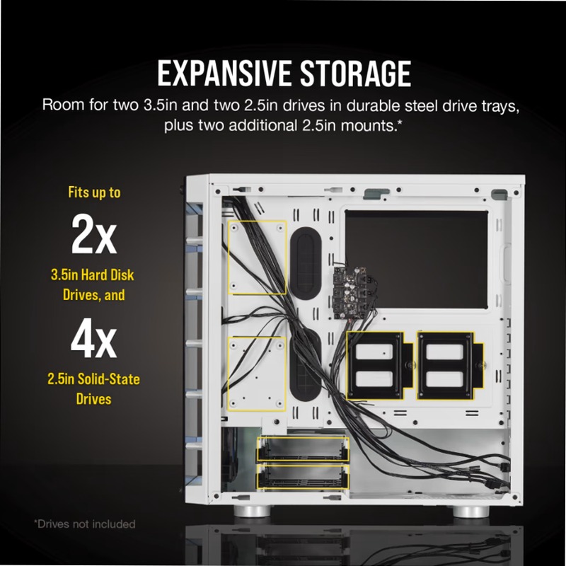 Smart Case iCUE 465X RGB — Bianco