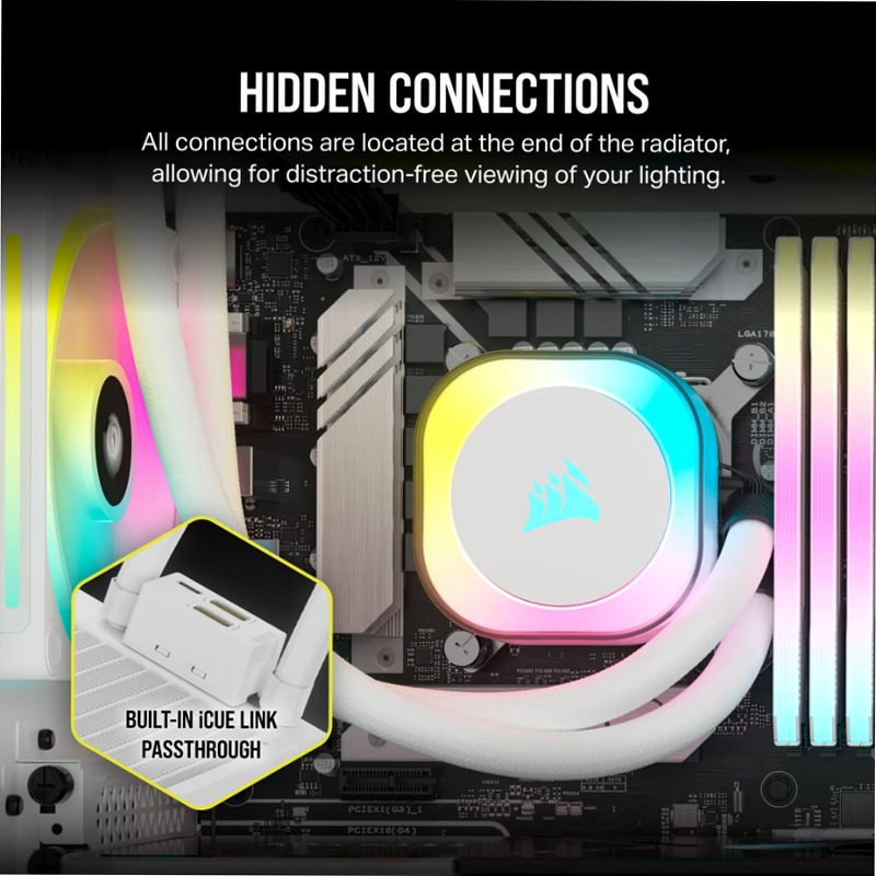 Dissipatore AIO iCUE LINK H150i RGB - Bianco
