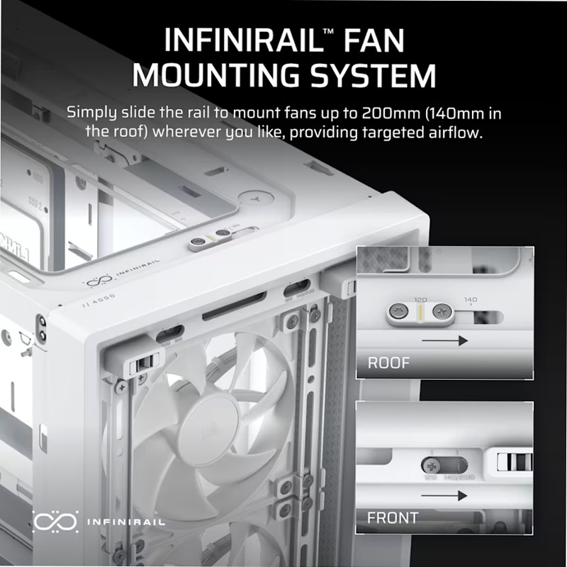 Case per PC mid-tower FRAME 4000X RS - Bianco