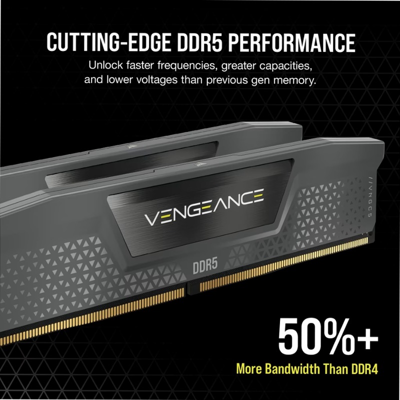 Vengeance® 32GB (2x16GB) DDR5 DRAM Up To 6000MT/s CL28
