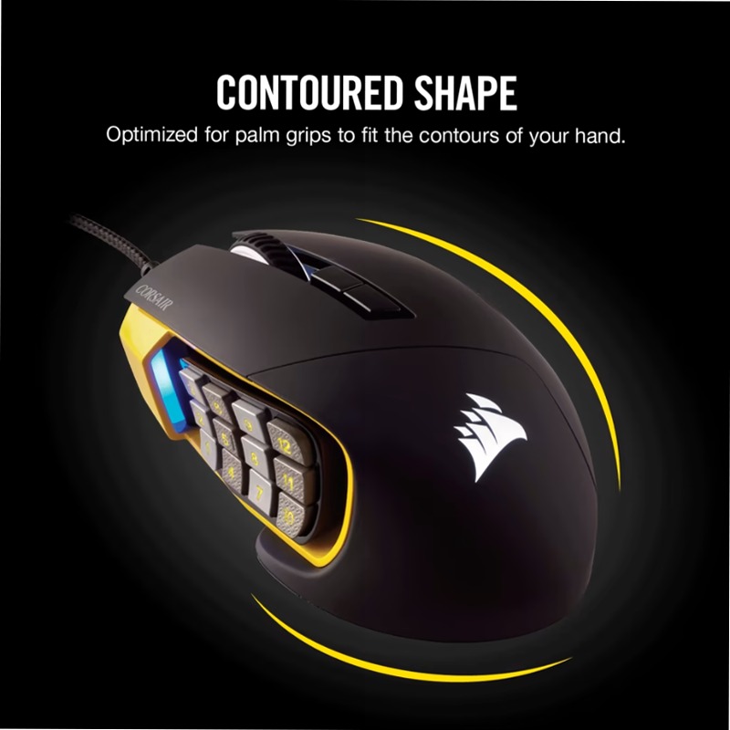 SCIMITAR PRO RGB - Mouse Gaming Giallo