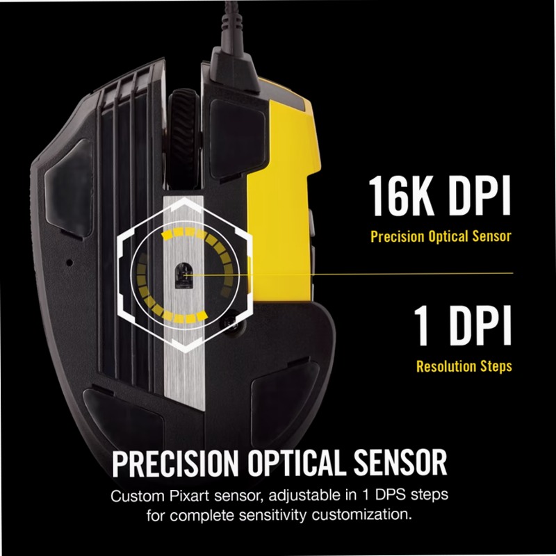 SCIMITAR PRO RGB - Mouse Gaming Giallo
