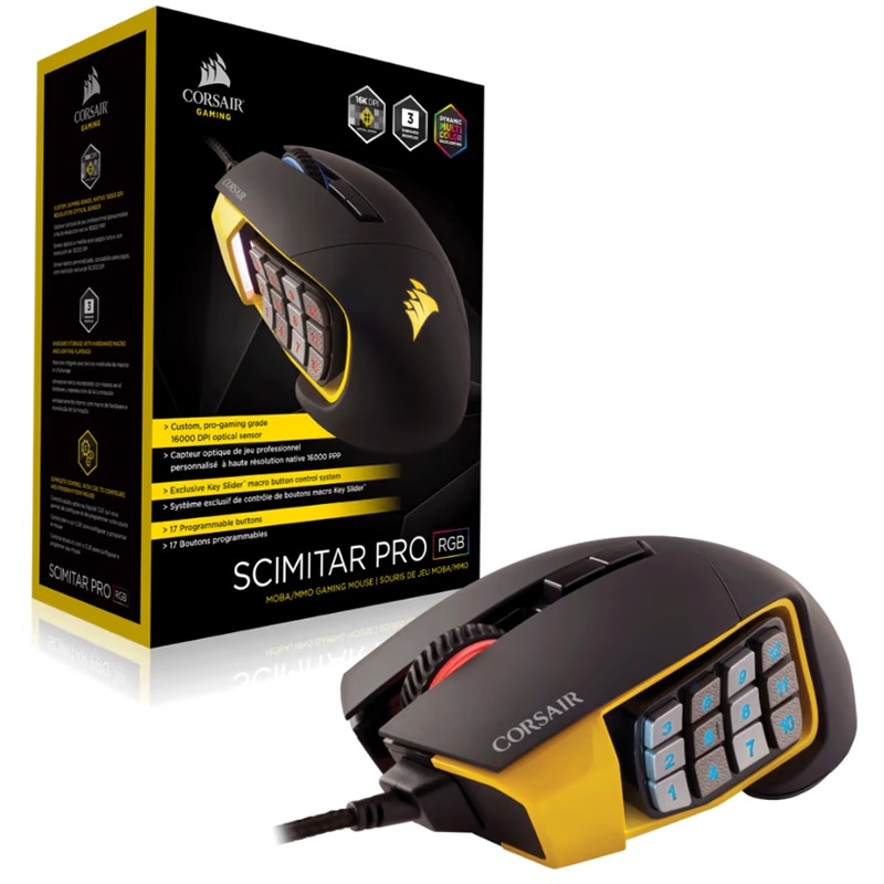 SCIMITAR PRO RGB - Mouse Gaming Giallo