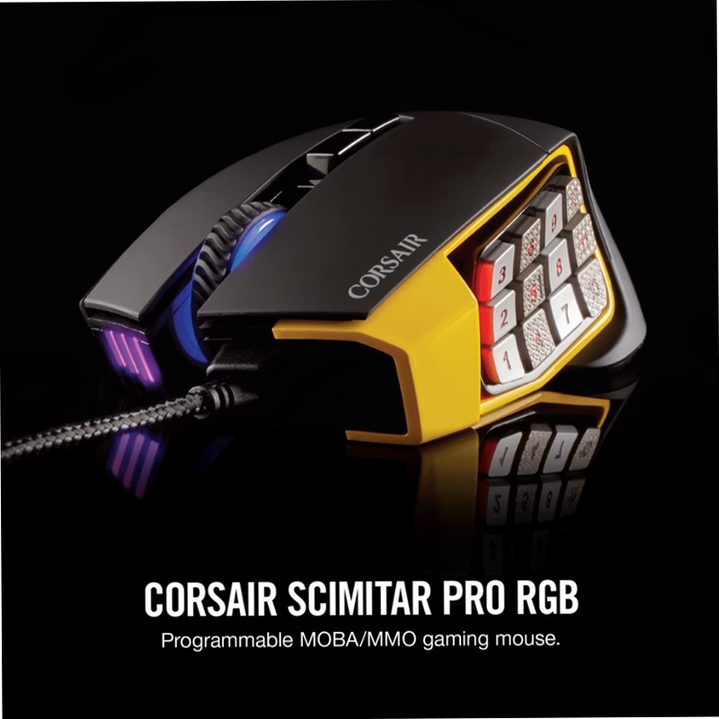 SCIMITAR PRO RGB - Mouse Gaming Giallo