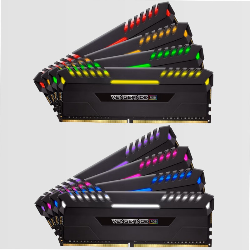 VENGEANCE® RGB 128GB (8 x 16GB) DDR4 DRAM 3800MHz C19