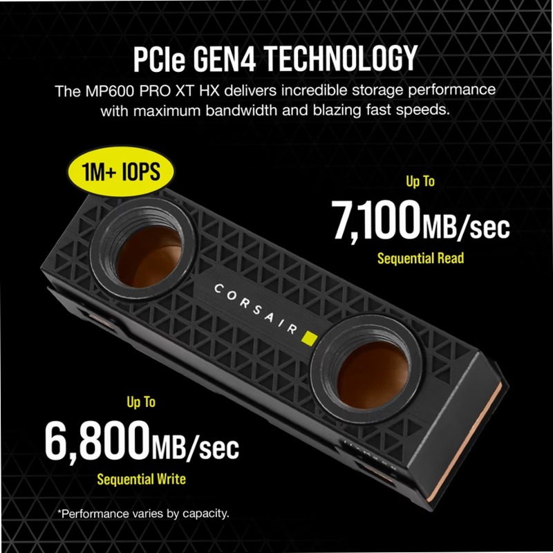 SSD MP600 PRO XT Hydro X Edition M.2 NVMe PCIe Gen4 x4 da 4 TB