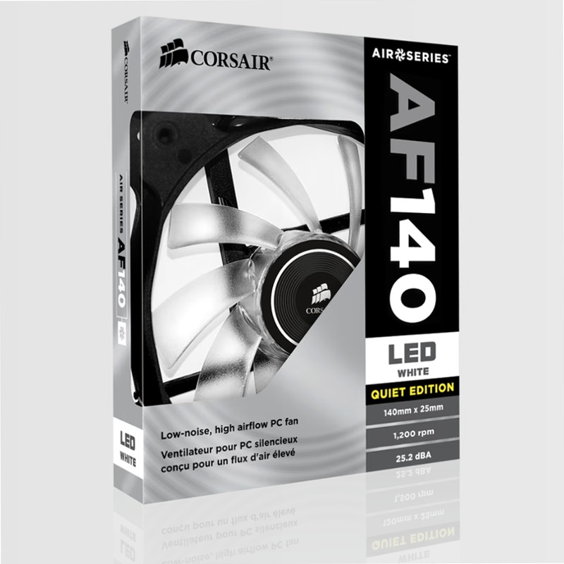 Ventola Air Series™ AF140 con LED Bianco Quiet Edition