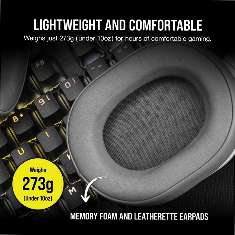 Cuffia Gaming HS55 SURROUND - Bianco