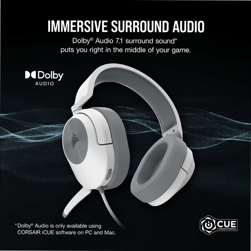 Cuffia Gaming HS55 SURROUND - Bianco