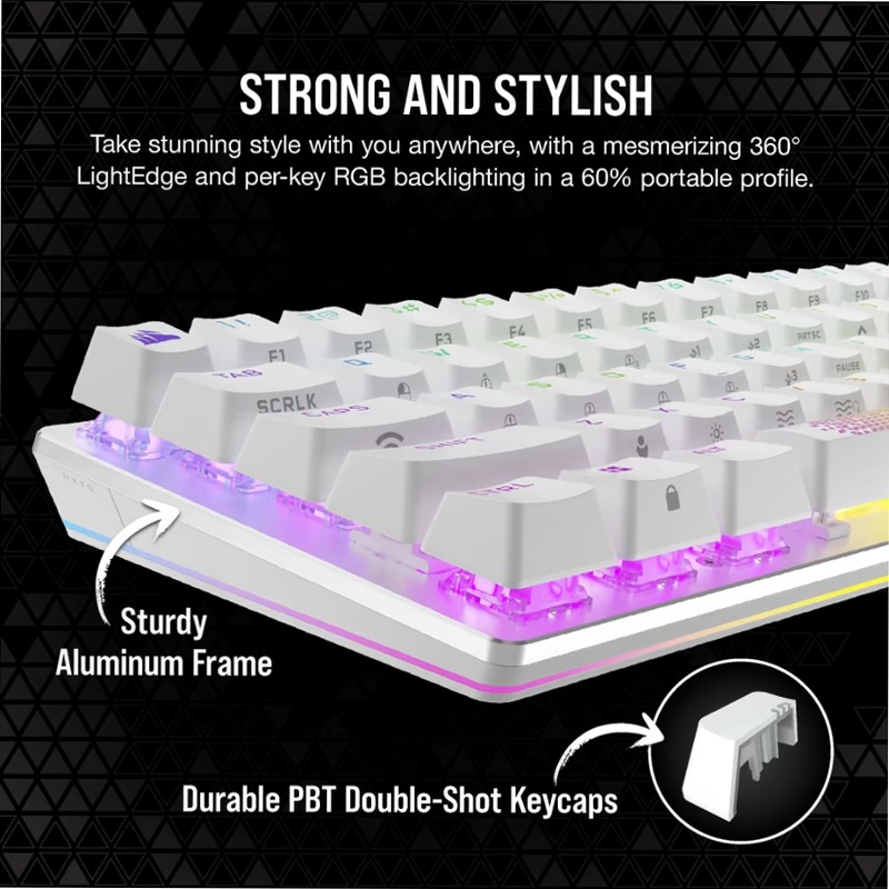 Tastiera K70 PRO MINI WIRELESS RGB - Bianca Meccanica