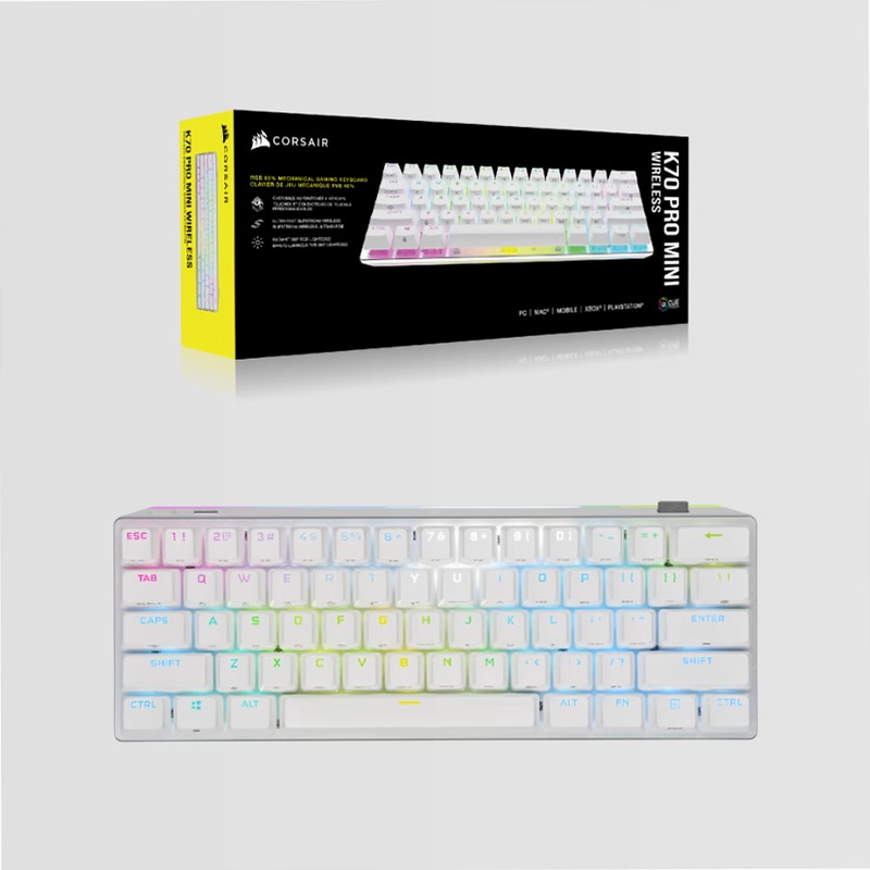 Tastiera K70 PRO MINI WIRELESS RGB - Bianca Meccanica