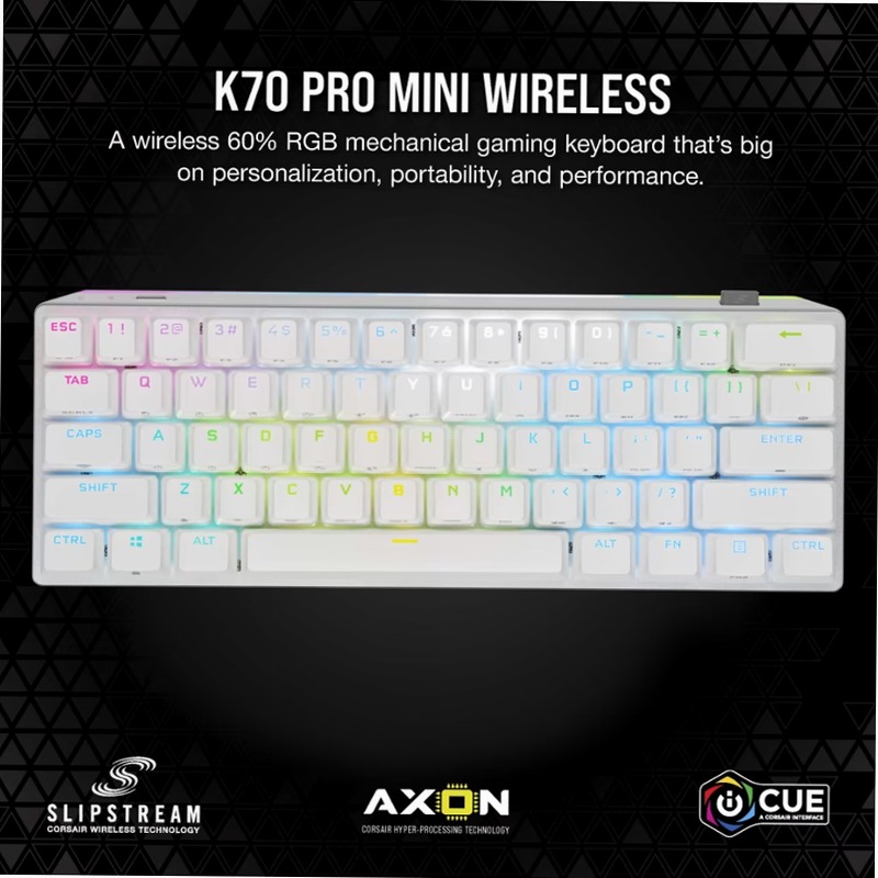 Tastiera K70 PRO MINI WIRELESS RGB - Bianca Meccanica