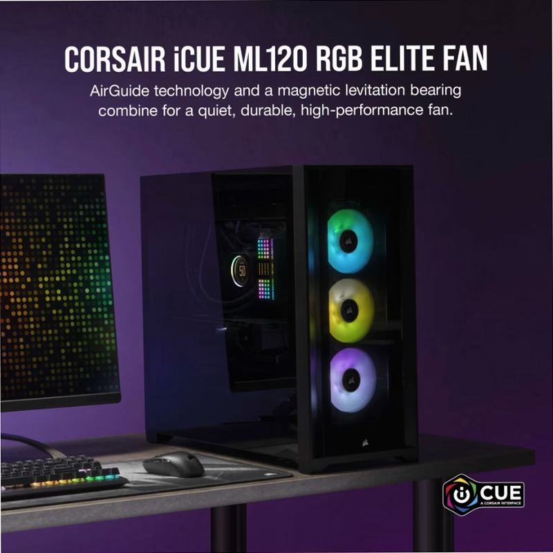 Ventola PWM iCUE ML120 RGB ELITE 120mm