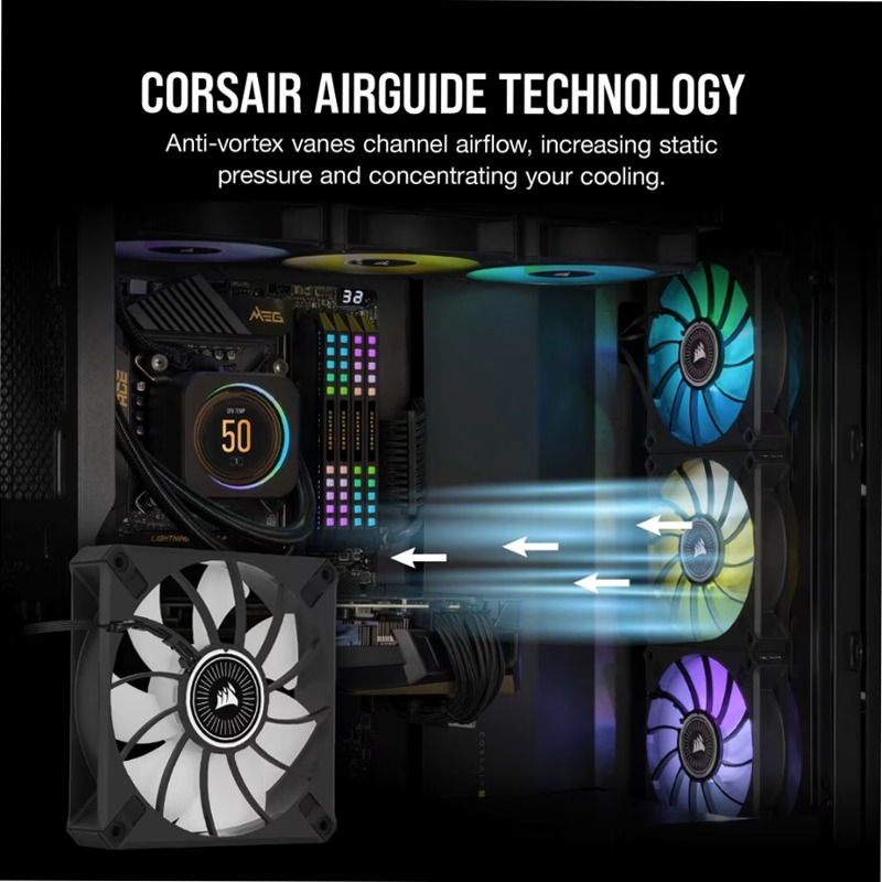 Ventola PWM iCUE ML120 RGB ELITE 120mm