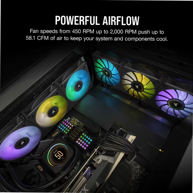Ventola PWM iCUE ML120 RGB ELITE 120mm