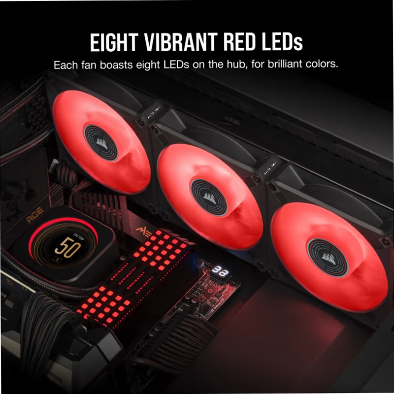 Ventola PWM a Levitazione Magnetica ML140 LED ELITE Red Premium 140mm