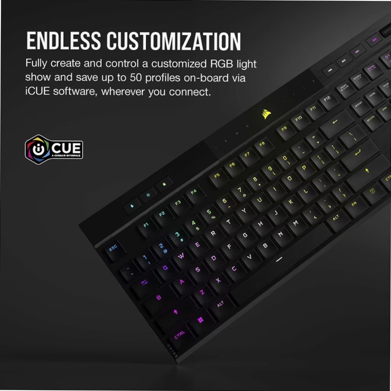 Tastiera Gaming K100 AIR WIRELESS RGB