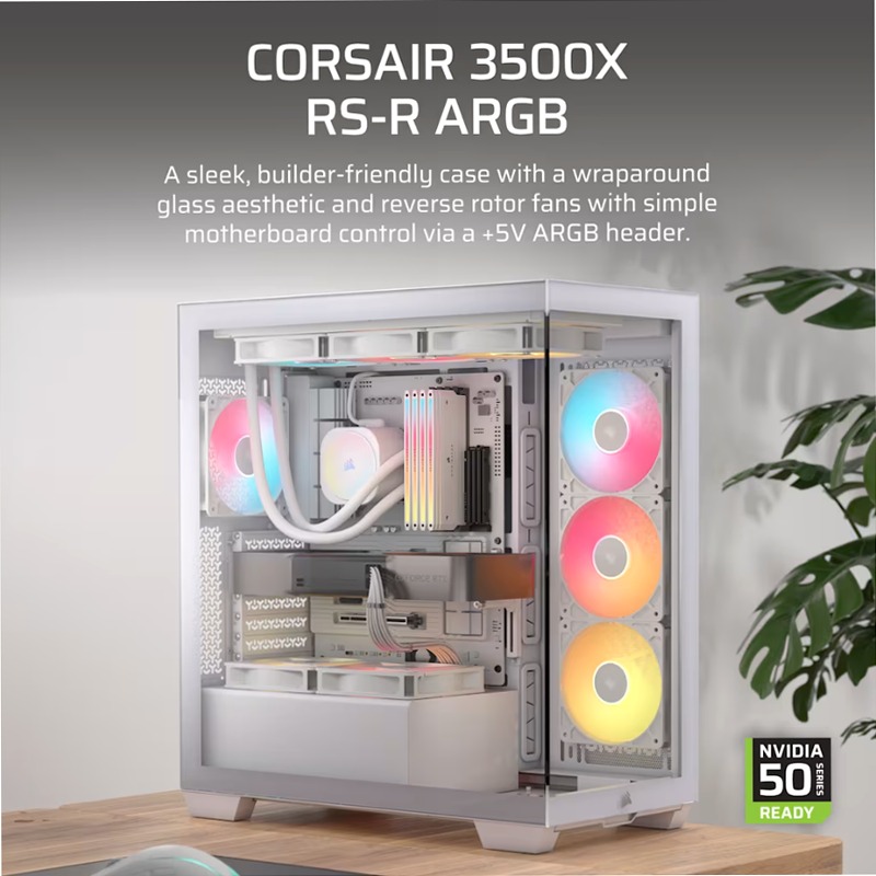 Case PC Mid-Tower 3500X RS-R ARGB - Bianco