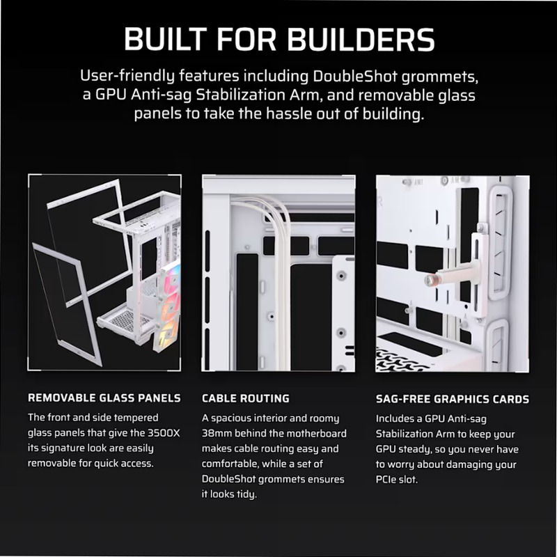 Case PC Mid-Tower 3500X RS-R ARGB - Bianco