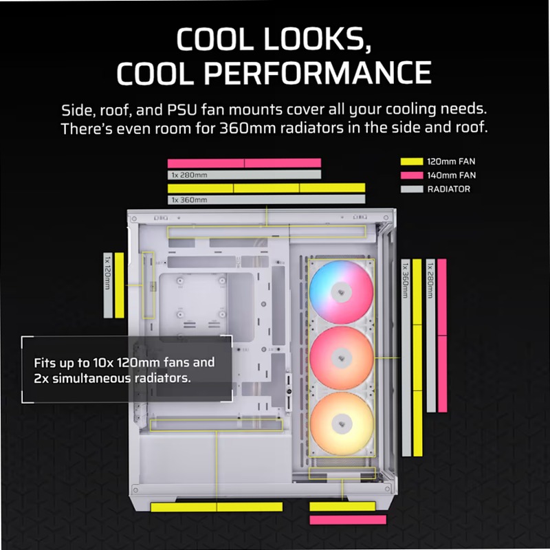 Case PC Mid-Tower 3500X RS-R ARGB - Bianco