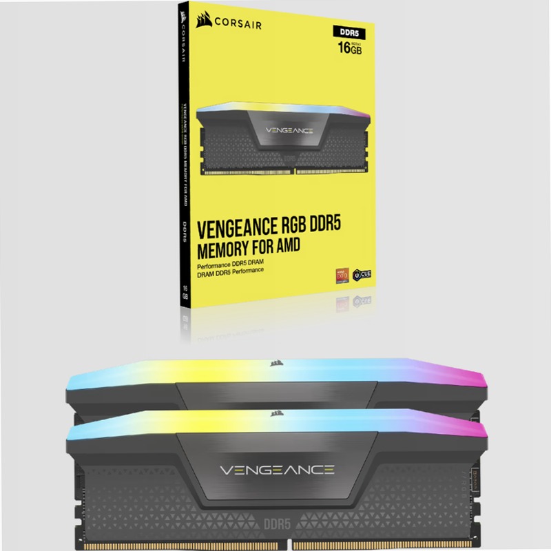 VENGEANCE® RGB 32GB (1x32GB) DDR5 DRAM Up To 5600MT/s CL40