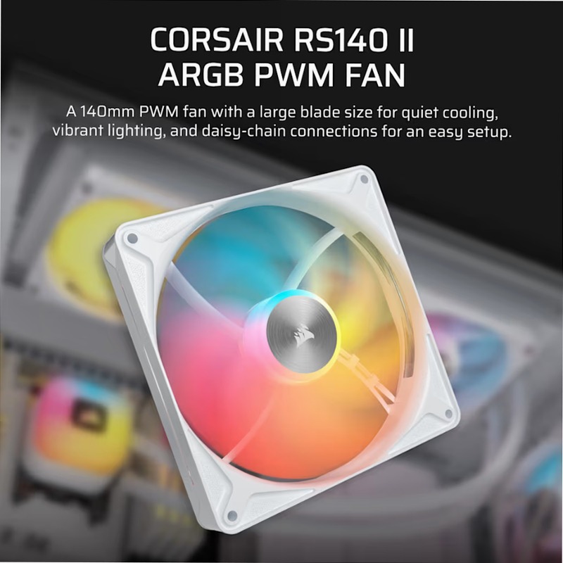 Ventola PWM RS140 II ARGB da 140 mm - Bianco 140mm