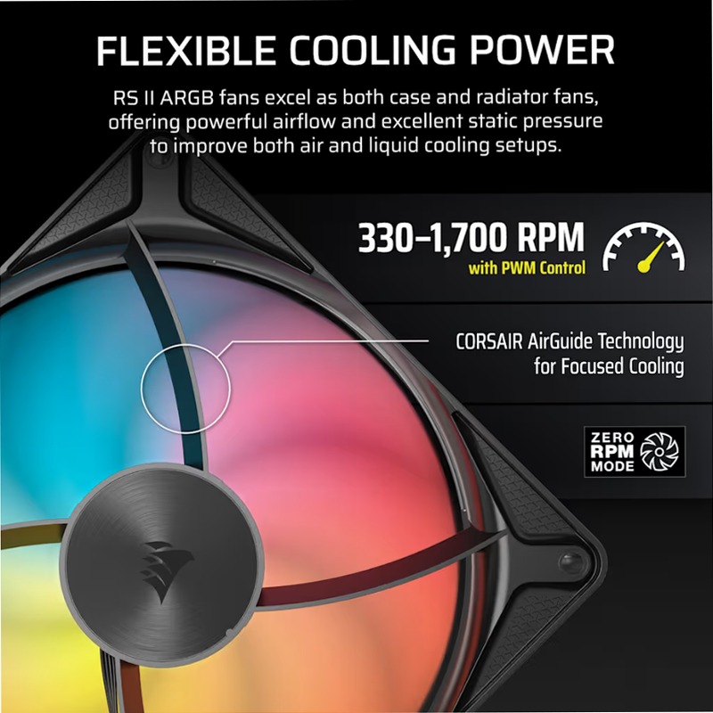 Ventola PWM RS140 II ARGB 140mm