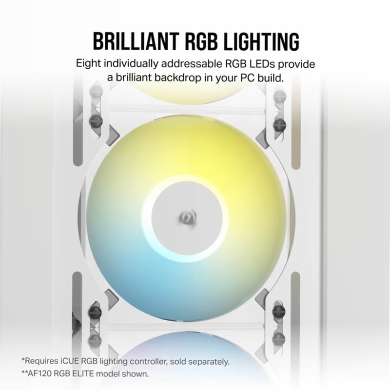 Ventola PWM CORSAIR iCUE AF140 RGB ELITE 140mm