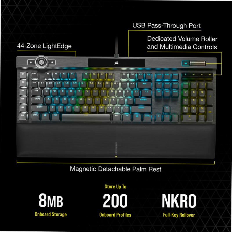 Tastiera Gaming K100 RGB - Cherry MX Speed