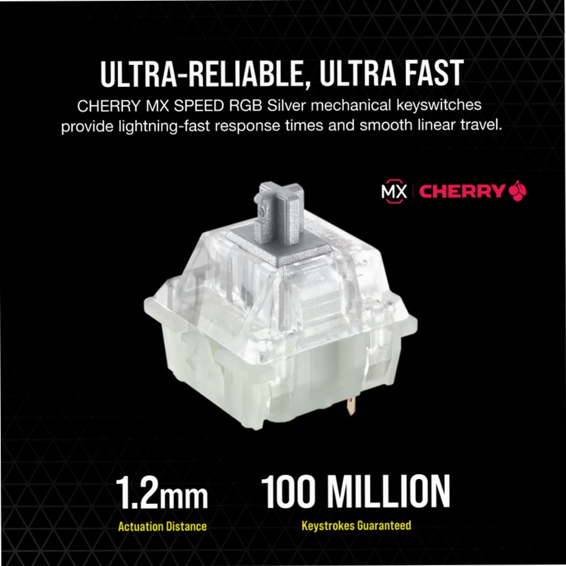 Tastiera Gaming K100 RGB - Cherry MX Speed